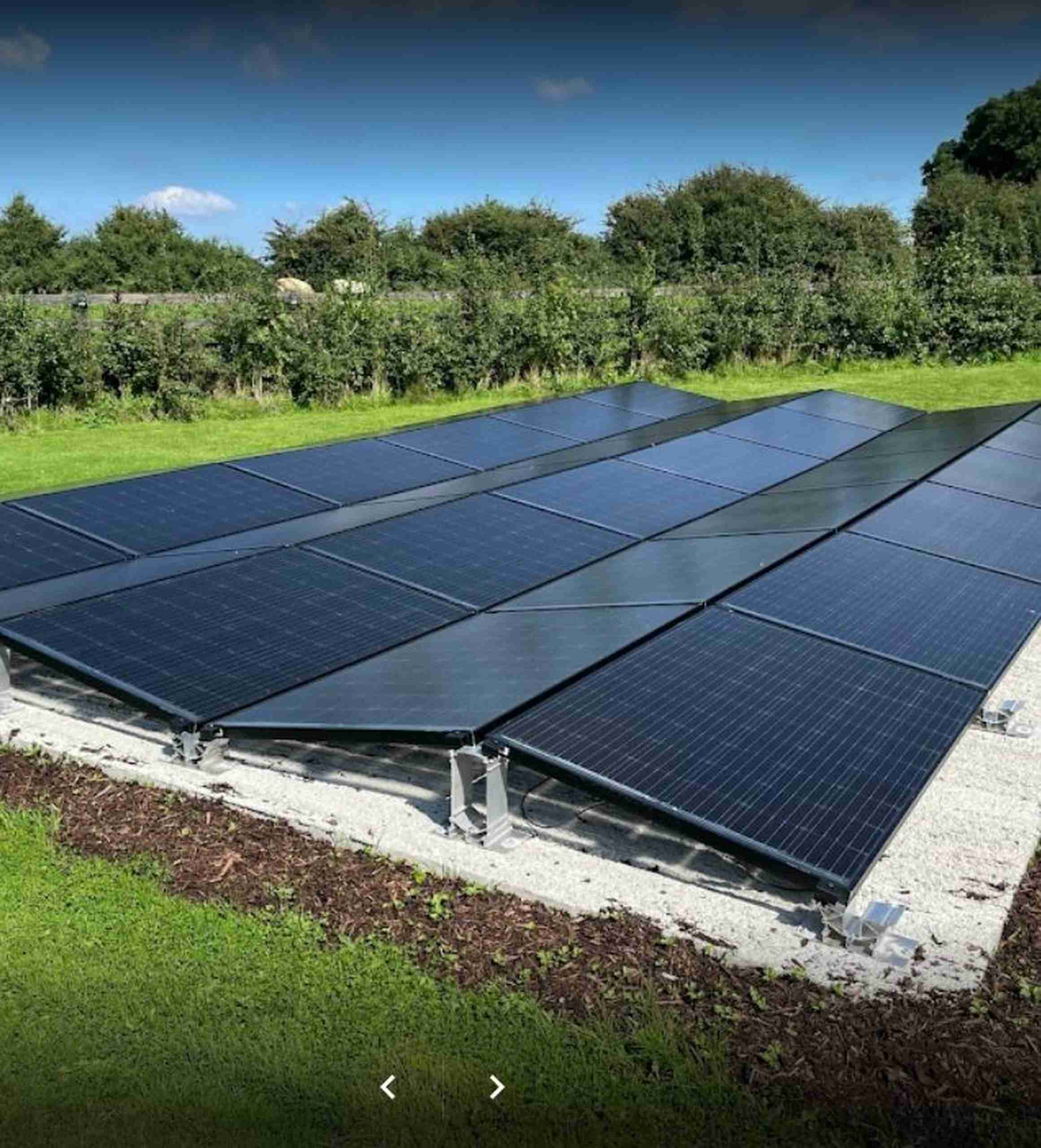Ground mounted solar panels