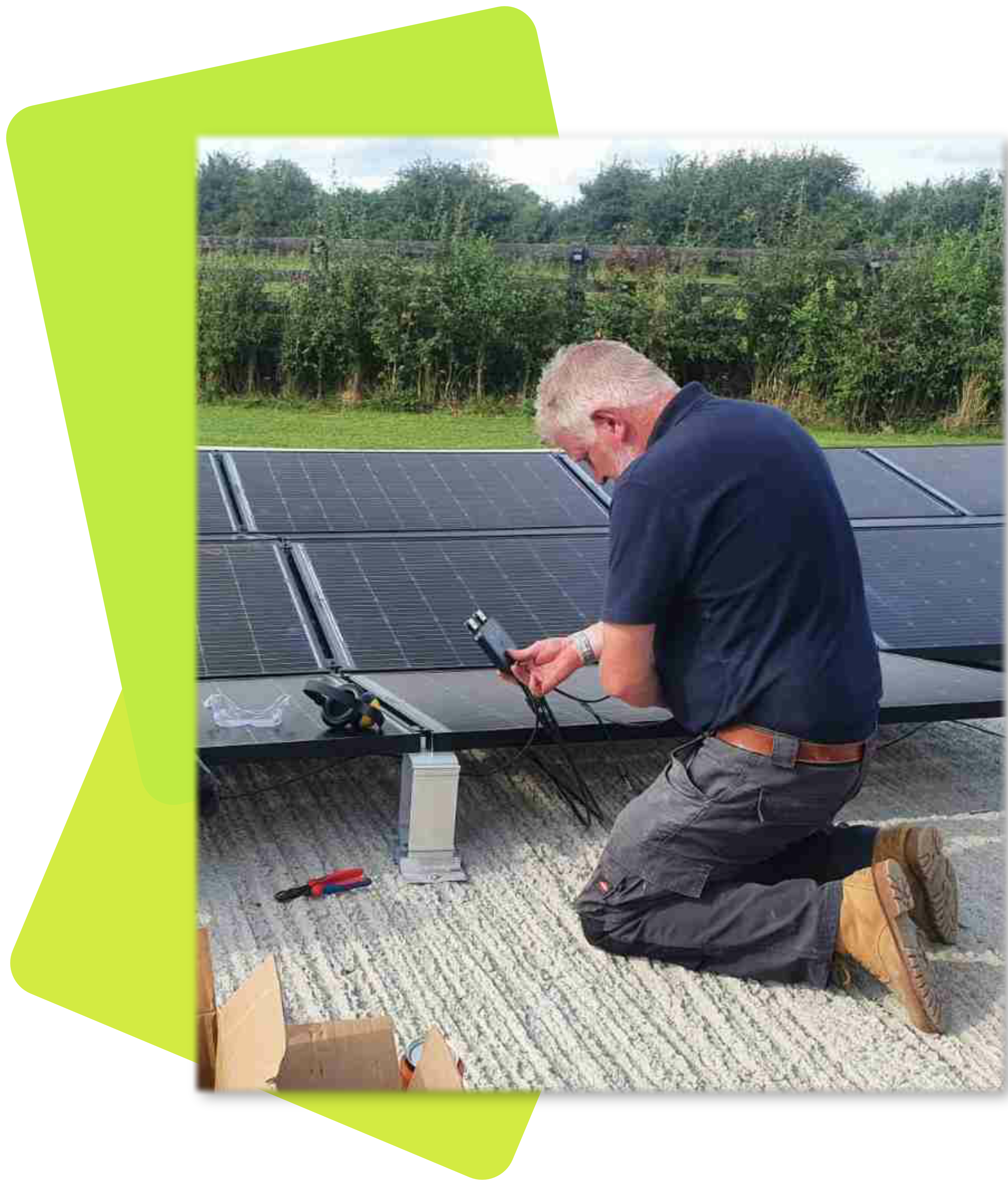 Ground mounted solar panels