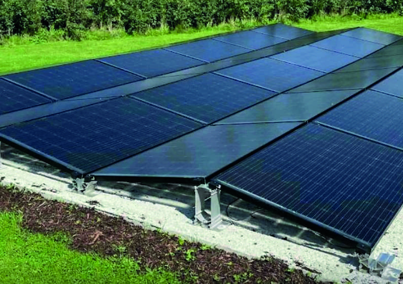solar panels on the ground