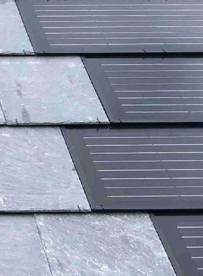 Solar slate roof